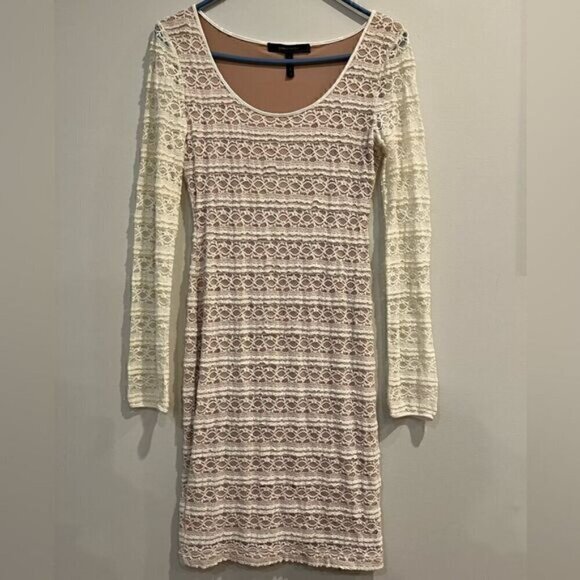 BCBGMaxAzria White Lace Tanya Bodycon Mini Dress - Picture 2 of 4